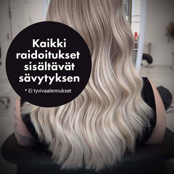 kaikki raidoitukset sisältävät sävytyksen